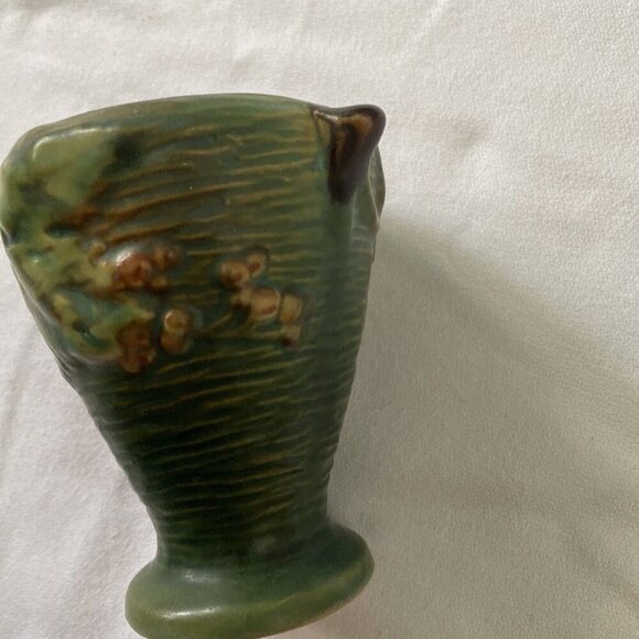 Miniature Green Ceramic Pitcher With Leaf & Berry Design - Picture 9 of 11